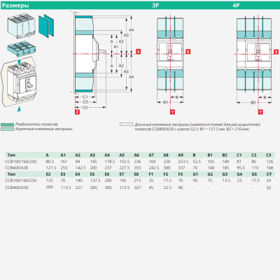 SPC100N025L3DF | АВТ.ВЫКЛ SYSTEMEPACT CCB100 50KA 3P3D TMD25, Systeme Electric