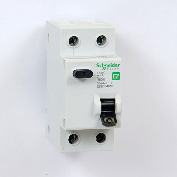 | Дифференциальный автомат Easy9, 1p+N 10А, кривая C, 30мА, тип AC, 4,5кА, Schneider Electric