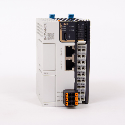 Easy320-0808TN | ПЛК Easy320, 8 входов PNP/NPN, 8 выходов NPN, 1x RS485, 2x EtherNET, 1x USB, 5 сервоосей  , Inovance
