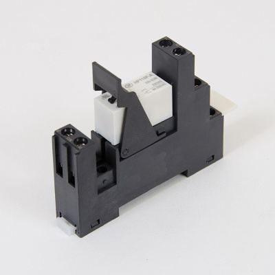 HF115-230AC-2 | Комплект реле: колодка винт,пластик.клипса,маркер + реле Hongfa 2CO 8A; AgNi; катушка 230B AC