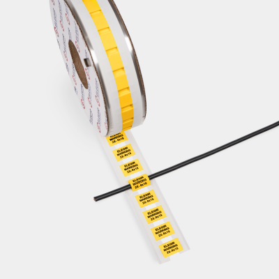 21506611 | Маркер плоский MFSS-2X-6-15/1-Y желтый, длина маркера 15мм, Ø 6-3мм, 1,5-6 кв.мм (рулон - 700 шт.), Elegir 