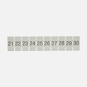 ZB5(21-30)  | Маркировка верхняя горизонтальная для клемм 2.5 кв.мм, 21-30 (1 лист = 10 шт.), Clims 