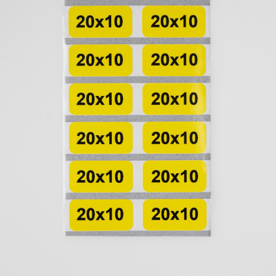 11620101 | Маркировочная наклейка NPP-20х10-Y желтая (рулон 5000 шт.), Elegir 