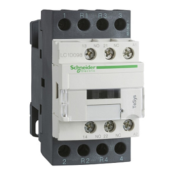 LC1D128ED | Контактор, серия Tesys D, 4P(2 НО+ 2НЗ), 25 А, AC1, 1 НО +1 НЗ, 48В DC, Под винт, Schneider Electric