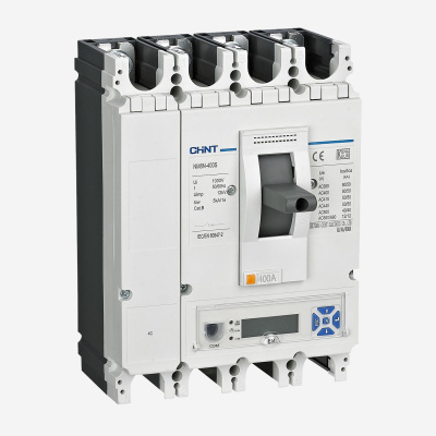 269451 | Автоматический выключатель NM8N-400C EM 4P 400А 36кА с электронным расцепителем, LCD, Chint