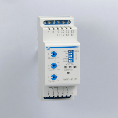 РНПП-311М | Реле контроля напряжения трёхфазное 2CO 5А, Новатек