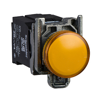 XB4BV35 | Сигнальная лампа, жёлтая, через трансформатор 1,2 ВА 6 В, Schneider Electric
