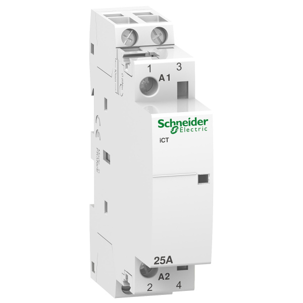 A9C20132 | Модульный контактор, серия iCT, 2НО, 25А, управление 24В AC, Schneider Electric