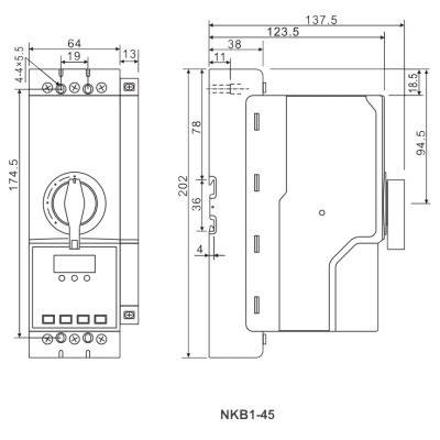 ch173672 | Интеллектуальный пускатель с функцией управления и защиты NKB1-45 Y/M25/06MG, Chint
