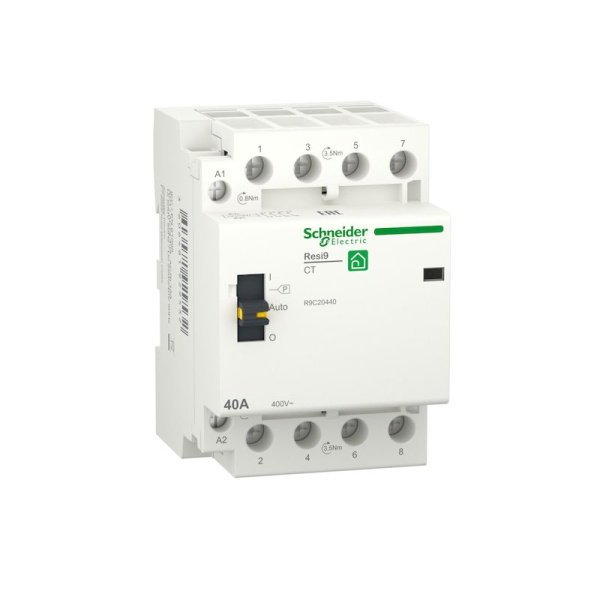 R9C20440 | Модульный контактор 3P+N 40А 4НО 230/250В АС 50Гц, Schneider Electric