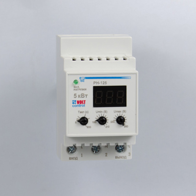 РН-125 | Реле напряжения 25А 220В с вольтметром, Новатек