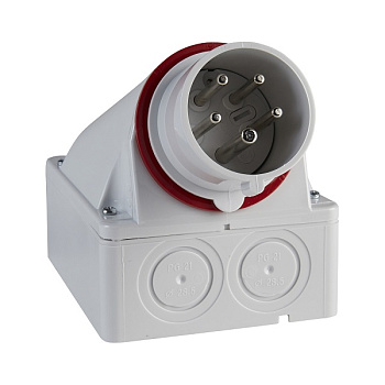 83508 | Настенная вилка, винтовое соединение, 16А, 3P+E, IP44, 380В, Schneider Electric
