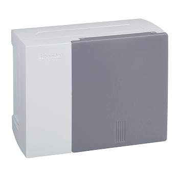 MIP12106T | Щиток навесной Mini Pragma 1 ряд/6 модулей, полупрозрачная дверь, Schneider Electric