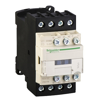 LC1D0986FDS207 | Контактор, серия Tesys D, 9 А, AC3, 3P, 1 НО +1 НЗ, 110В DC, ЖД, Schneider Electric