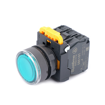 SB5AW33M5 | Кнопка зелёная, пластик, 230-240В AC, 1НО+1НЗ, Systeme Electric