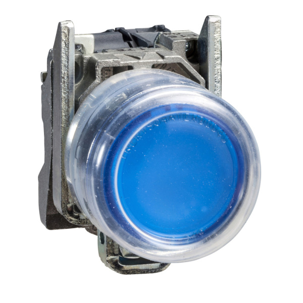 XB4BP683B5EX | Кнопка с подсветкой 24В AC/DC с возвратом, синяя, 1НО, ATEX, Schneider Electric