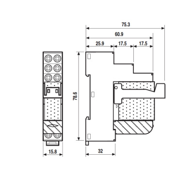 485282300060SPA | Интерфейсное реле винтовые клеммы, серия 48, 230В AC, 8А, 2ПК, Finder