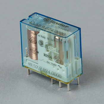 405290240000 | Миниатюрное реле, серия 40, 24В DC, 8А, 2CO, Finder