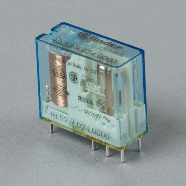 405290240000 | Миниатюрное реле, серия 40, 24В DC, 8А, 2CO, Finder