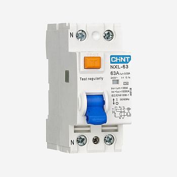 399932 | УЗО NXL-63 2P 25А 10мА 6кА тип AC AX , Chint