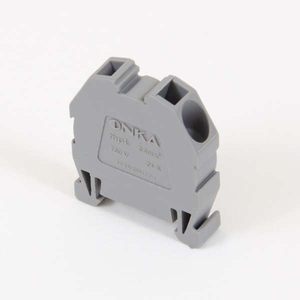 1020306 | Миниклеммник пруж. быстрозажимной (Push in), 2,5 мм.кв., (серый),1422, Onka