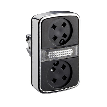 ZB4BW7A9 | Головка кнопки двойная без вставок + LED, Schneider Electric