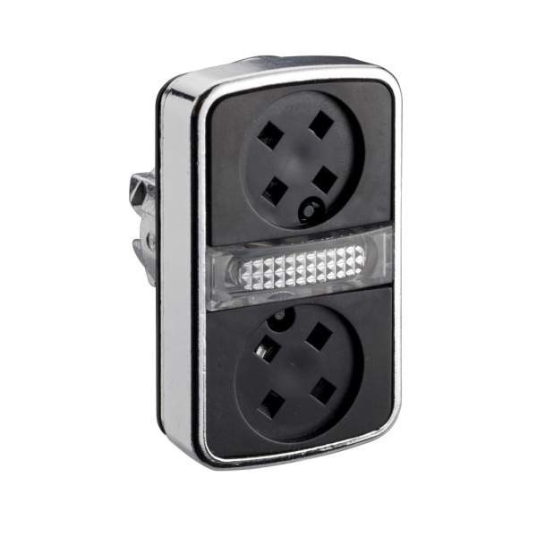 ZB4BW7A9 | Головка кнопки двойная без вставок + LED, Schneider Electric