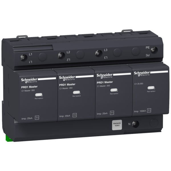 16363 | УЗИП, серия PRD1, L1, L2, L3, N, PE, класс 1, Schneider Electric