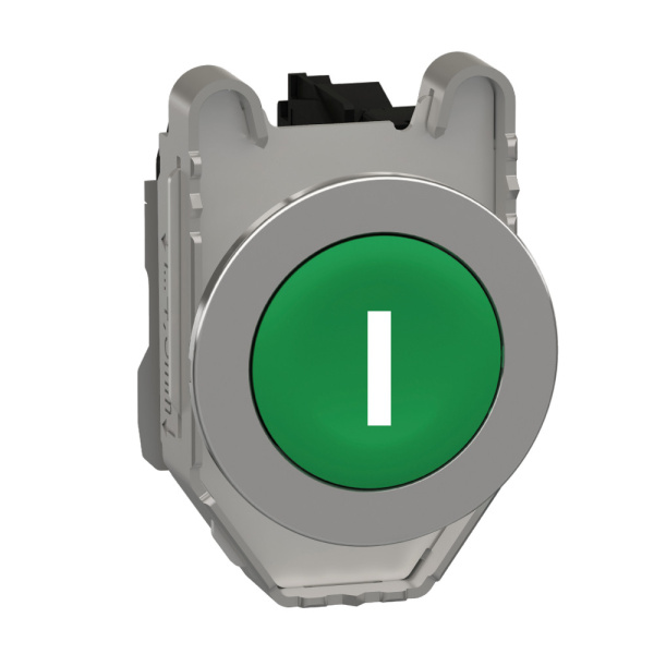 XB4FA3311 | Кнопка без подсветки с возвратом, зелёная, 1НО, маркировка "I", Schneider Electric