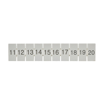 ZB5(11-20)  | Маркировка верхняя горизонтальная для клемм 2.5 кв.мм, 11-20 (1 лист = 10 шт.), Clims 
