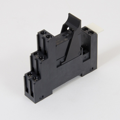 HF115-024DC-1-12A | Комплект реле: колодка винт;пластик.клипса; маркер + реле Hongfa 1CO 12A; AgNi; катушка 24В DC