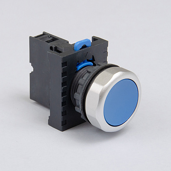 578645 | Кнопка NP8-10BN/6 синяя 1НО, IP65, Chint