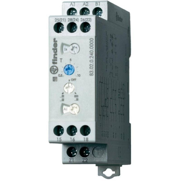 830102400000 | Модульный таймер мультифункциональный (AI, DI, SW, BE, CE, DE, WD); питание 24…240В АС/DC; 1CO 16A; , Finder
