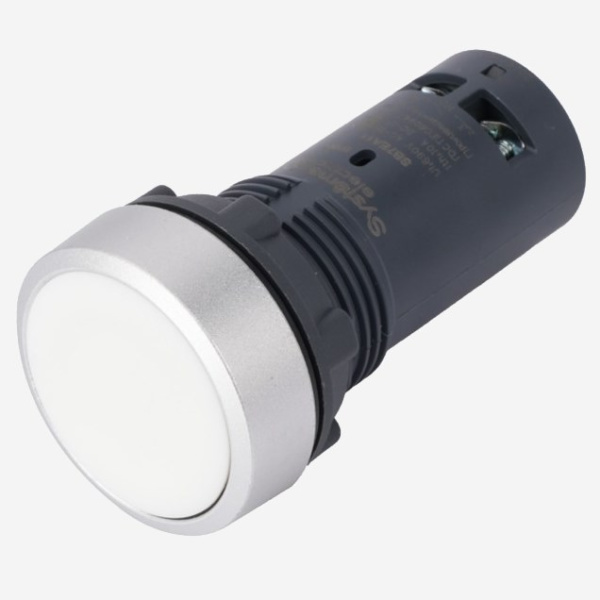 SB7NA11 | Кнопка SB7 моноблочная 22мм белая с возвратом, пластик, 1НО, IP65, Systeme Electric