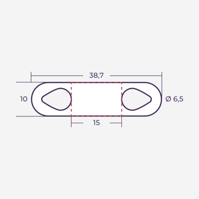 el523415100 | Маркер продеваемый PM-4-15x10 W белый (рул. 1800 шт.), Elegir