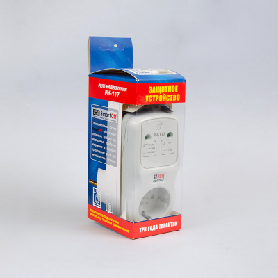 РН-117 | Реле напряжения (вилка-розетка), Новатек