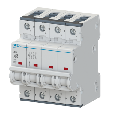 OEZ:41823 | Автоматический выключатель Minia LTN 3p+N, 40А, кривая B, 10кА, OEZ