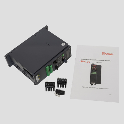 SID100-0R4-2B | Преобразователь частоты SID100, 0,4кВт - 150%, 1ф/3ф 220В, тормозной модуль, Sinvel
