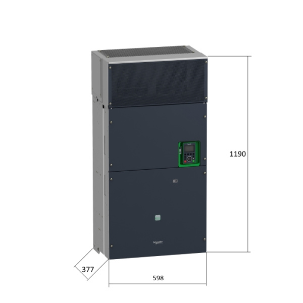 ATV630C25N4 | Преобразователь частоты, серия ATV630, 220/250 кВт, 393/481 А, перегрузка 150/110%, 380B, Schneider Electric