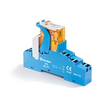 4CP181100060SPA | Интерфейсное реле, серия 4C, пружинные клеммы, 110В AC, 10 А, 1 CO, AgNi, Finder