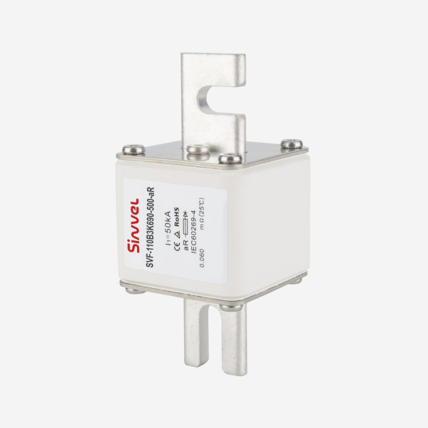 SVF-110B3K1000-1000-aR | Предохранитель, 1000 А, 1000 В DC / 1000 В AC, aR, ножи под болт, габ 3, монт расст 110 мм, Sinvel 