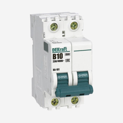 11072DEK | Автоматический выключатель ВА-101 2P 63А C 4.5кА, Dekraft