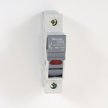 SV32-1S | Модульный ПВР, 32 А, 1Р, для 10х38мм, LED, 690 B AC/ 250 B DC, Sinvel 