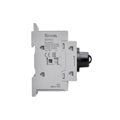 SDP40-3 | Выключатель-разъединитель, 40 А, 3Р, ручка прямого монтажа с блокировкой, Sinvel