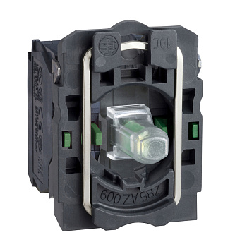 ZB5AW0B33 | Корпус кнопки с подсветкой, 24В AC/DC, зелёная, 2НО, Schneider Electric