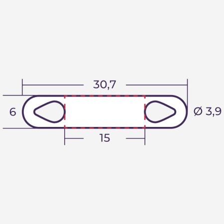el523215060 | Маркер продеваемый PM-2-15x6 W белый (рул. 2500 шт.), Elegir