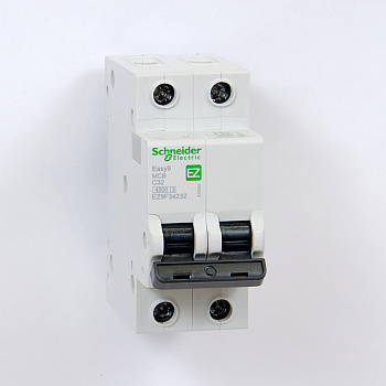 EZ9F34232 | Easy9, 2p, 32А, кривая C, 4,5кА — Автоматический выключатель, Schneider Electric