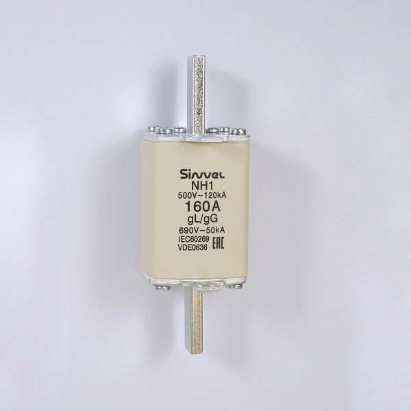 FNH1S-160 | Предохранитель 160 A, габарит 1, gG, 500 B AC/ 440 B DC, боёк, Sinvel 