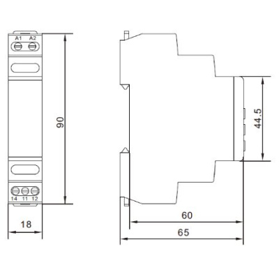 dkcDRV-C-1-220AC | Реле контроля напряжения однофазное,  тип DRV, конфигурация контакта 1CO, 220В AC, DKC