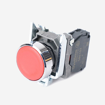 SB4BA42 | Кнопка красная, металл, 1НЗ, Systeme Electric
